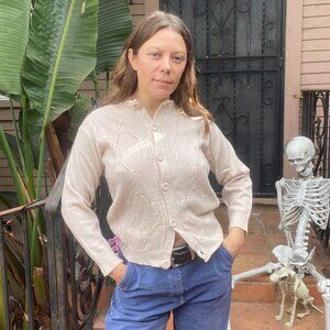 Vintage Cream Colored Cardigan